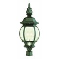 Trans Globe Four Light White Clear Beveled Glass Post Light 4062 WH